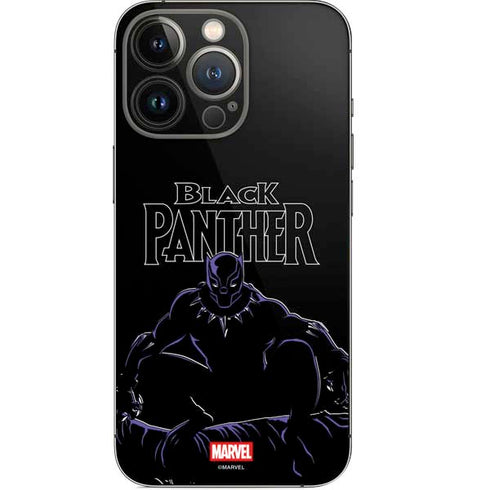 Marvel Black Panther Night Time Watch iPhone 14 Pro Skin